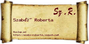 Szabó Roberta névjegykártya