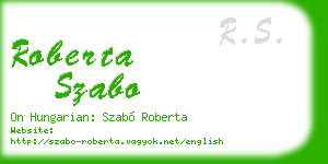 roberta szabo business card