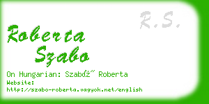 roberta szabo business card